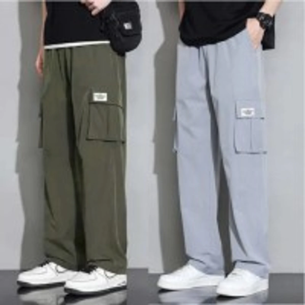 Super Premium Quality Cargo Trouser "2pcs Color - Olive & Ash " - TB3