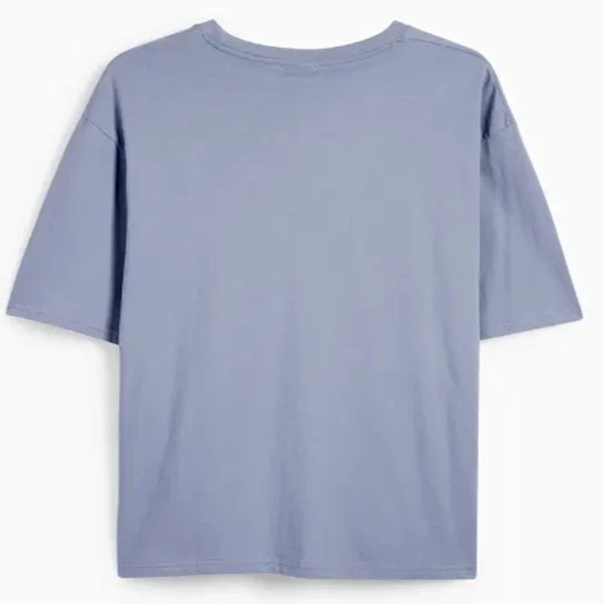 Oversized or Drop Shoulder Solid T-shirt "SKY BLUE" - DS01